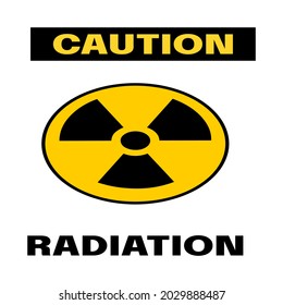 Radioactive radiation symbol and hazard warning. Vector illustration.
