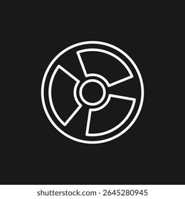Ícone De Símbolo De Radiação Radioativa, Energia Nuclear, Sinal De Advertência E De Perigo