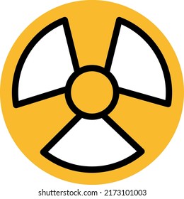 Radioactive recycling, illustration, vector on a white background.