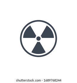 Radioactive related vector glyph icon. Isolated on white background. Vector illustration.