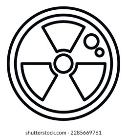 Radioactive research icon outline vector. Lab scientist. Medicine scientist
