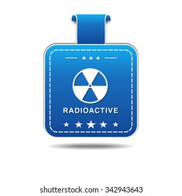 Radioactive Sign Blue Vector Icon Design