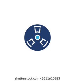 radioactive sign colored icon vector design good for web or mobile app