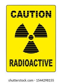 Radioactive sign. Flat style illustration. Isolated on white background. 