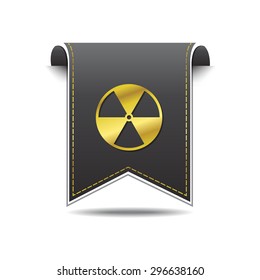 Radioactive Sign Golden Vector Icon Design