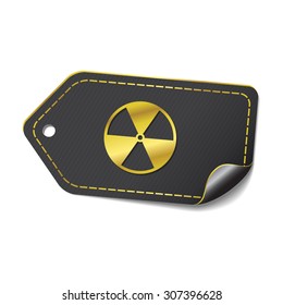 Radioactive Sign Golden Vector Icon Design