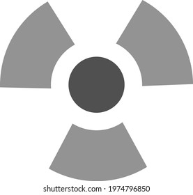 Radioactive sign, icon illustration, vector on white background