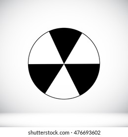 radioactive sign icon, vector best flat, EPS