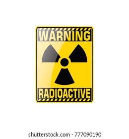 Radioactive sign on white background, Attracting attention,Compulsory, Control ,practice, Security first sign, Idea for graphic,web design,EPS10.
