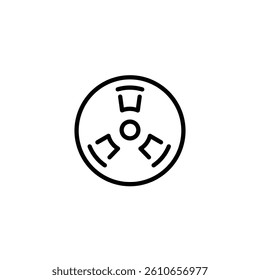 radioactive sign outline icon vector design good for web or mobile app