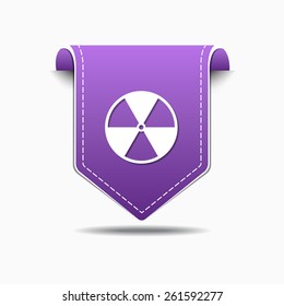 Radioactive Sign Purple Vector Icon Design