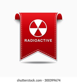 Radioactive Sign Red Vector Icon Design