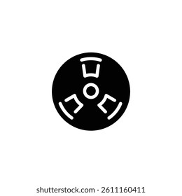 radioactive sign solid icon vector design good for web or mobile app