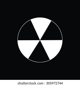 radioactive sign sprayed on metal barrel icon