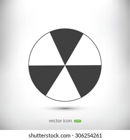 radioactive sign sprayed on metal barrel icon