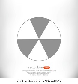 radioactive sign sprayed on metal barrel icon