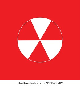 radioactive sign sprayed on metal barrel icon