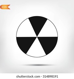 radioactive sign sprayed on metal barrel icon
