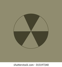 radioactive sign sprayed on metal barrel icon