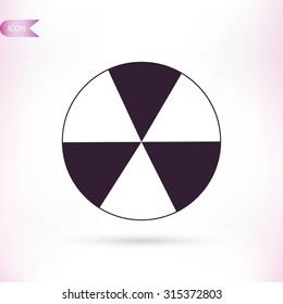 radioactive sign sprayed on metal barrel icon