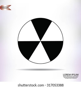 radioactive sign sprayed on metal barrel icon