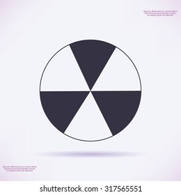 radioactive sign sprayed on metal barrel icon