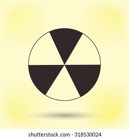 radioactive sign sprayed on metal barrel icon