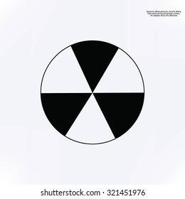 radioactive sign sprayed on metal barrel icon
