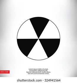 radioactive sign sprayed on metal barrel icon