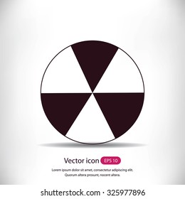 radioactive sign sprayed on metal barrel icon