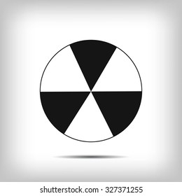 radioactive sign sprayed on metal barrel icon