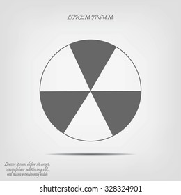 radioactive sign sprayed on metal barrel icon