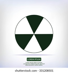 radioactive sign sprayed on metal barrel icon