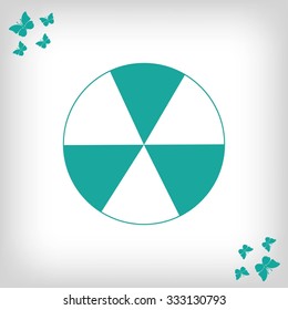 radioactive sign sprayed on metal barrel icon