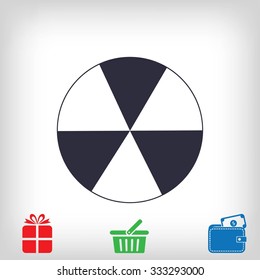 radioactive sign sprayed on metal barrel icon