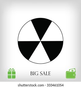 radioactive sign sprayed on metal barrel icon