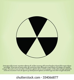 radioactive sign sprayed on metal barrel icon
