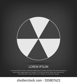radioactive sign sprayed on metal barrel icon