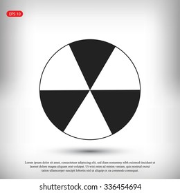 radioactive sign sprayed on metal barrel icon