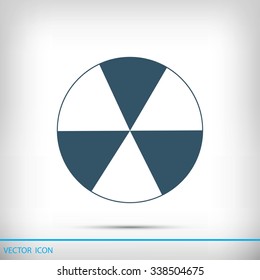 radioactive sign sprayed on metal barrel icon