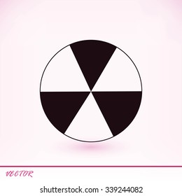 radioactive sign sprayed on metal barrel icon