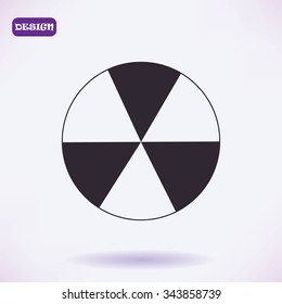 radioactive sign sprayed on metal barrel icon