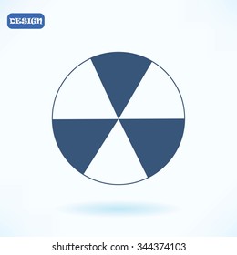 radioactive sign sprayed on metal barrel icon