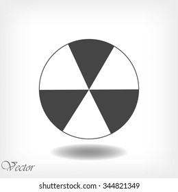 radioactive sign sprayed on metal barrel icon