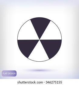 radioactive sign sprayed on metal barrel icon