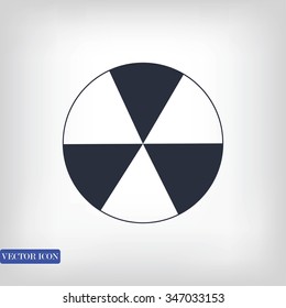 radioactive sign sprayed on metal barrel icon