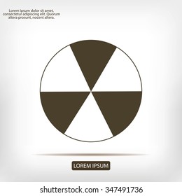 radioactive sign sprayed on metal barrel icon