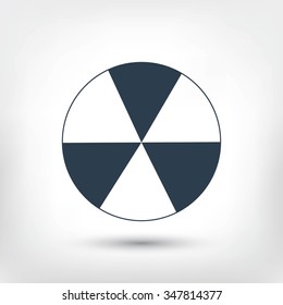 radioactive sign sprayed on metal barrel icon