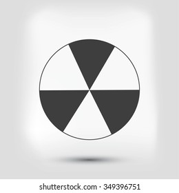 radioactive sign sprayed on metal barrel icon