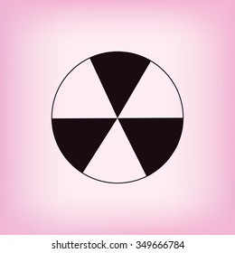 radioactive sign sprayed on metal barrel icon